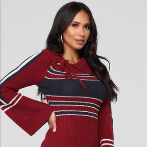 Fashion Nova Burgundy Sweater